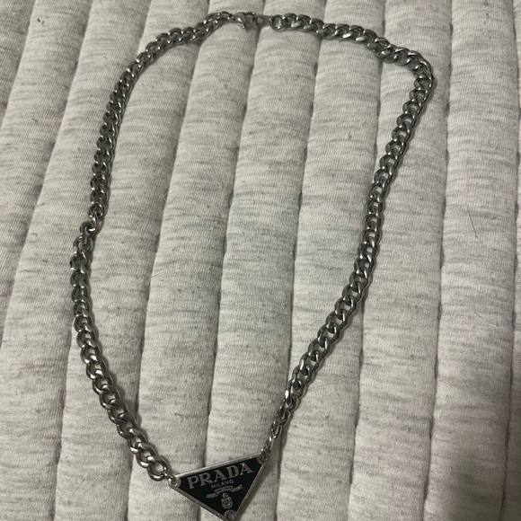 Prada Jewelry - Prada Silver Logo Chain Necklace